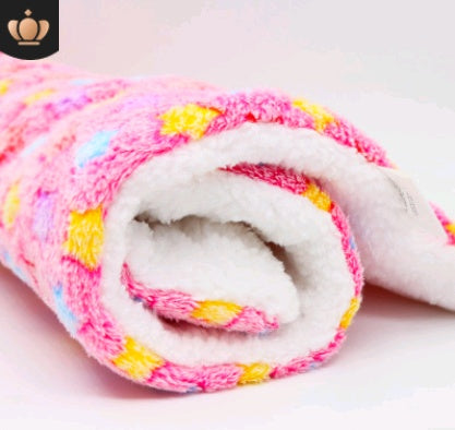 Mysig Coral Fleece Filt för Husdjur