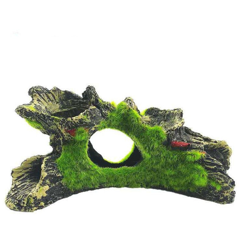 Akvariedekoration Trägrotta i Resin
