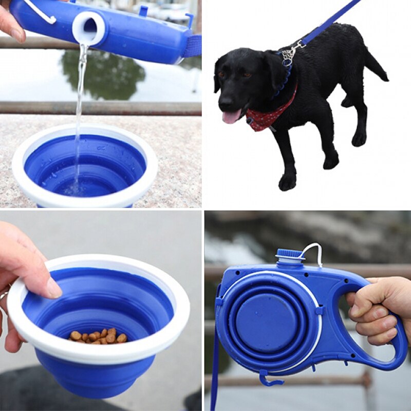 Hundkoppel med Vattenskål & Flaska