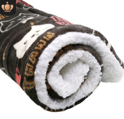 Mysig Coral Fleece Filt för Husdjur