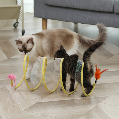 Spiralleksak för Katt – Fjäder & Musboll