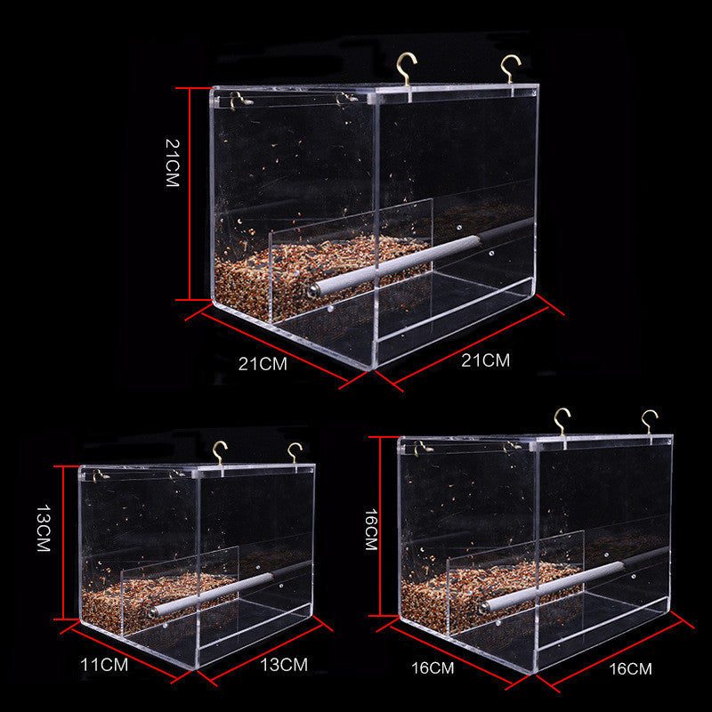Acrylic Bird Feeder – Transparent Matlåda för Fåglar