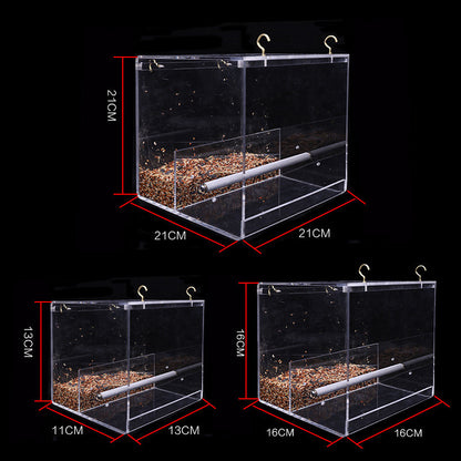 Acrylic Bird Feeder – Transparent Matlåda för Fåglar