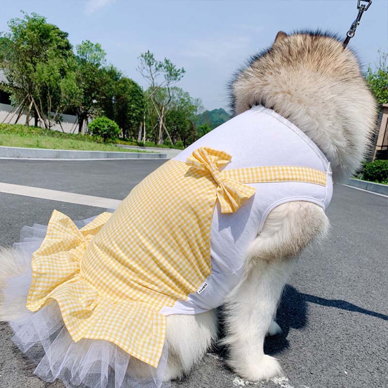 Hundklänning – Rutig Prinsessklänning För Små & Stora Hundar