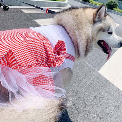Hundklänning – Rutig Prinsessklänning För Små & Stora Hundar