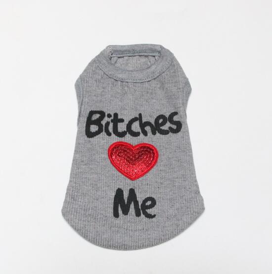 Hundväst med Tryck – Bitches ♥ Me