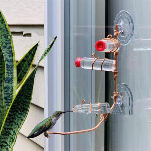 Kolibri Matare med Sugpropp – Handgjord i Koppar & PET-flaskor