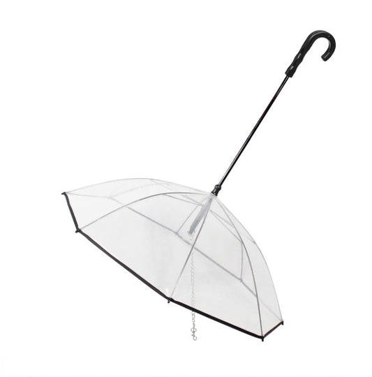 Transparent Hundparaply med Koppel