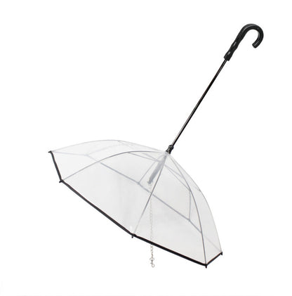 Transparent Hundparaply med Koppel