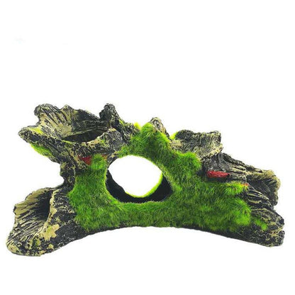 Akvariedekoration Trägrotta i Resin
