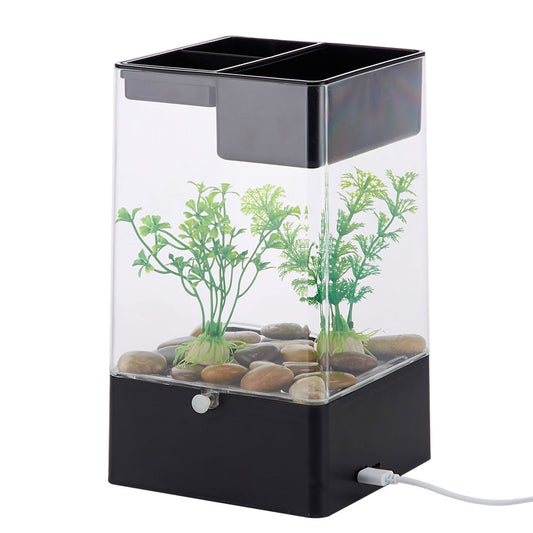 Skrivbordsakvarium med Växtodling