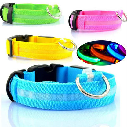 Nylon LED Hundhalsband – Säkerhet & Synlighet i Mörker