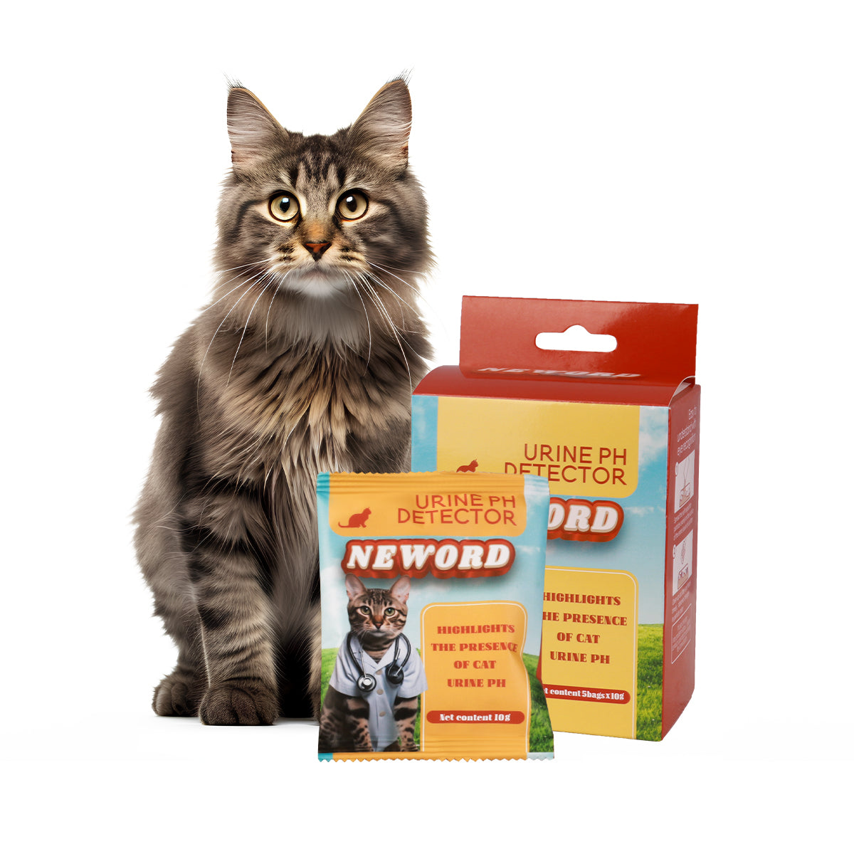 Kattströ med pH-Indikator – 5-pack Hälsokontroll för Urin