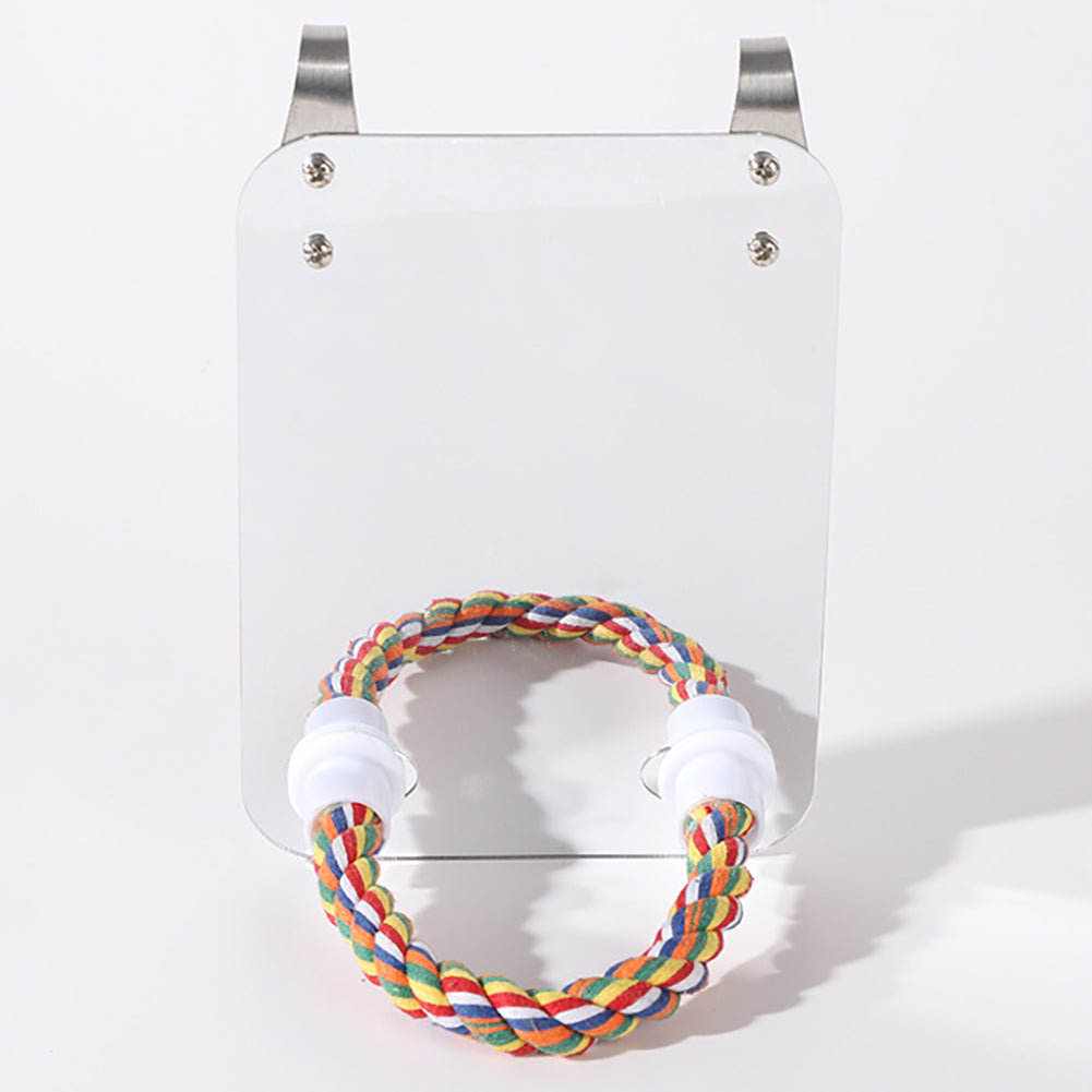 Acrylic spegel med sittrep för fåglar