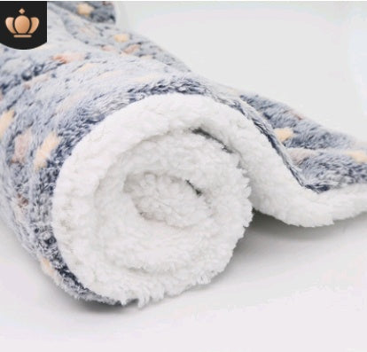 Mysig Coral Fleece Filt för Husdjur