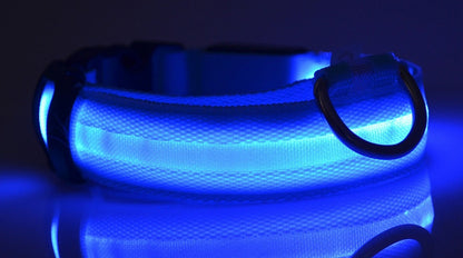 Nylon LED Hundhalsband – Säkerhet & Synlighet i Mörker