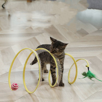 Spiralleksak för Katt – Fjäder & Musboll