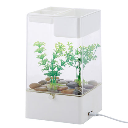 Skrivbordsakvarium med Växtodling