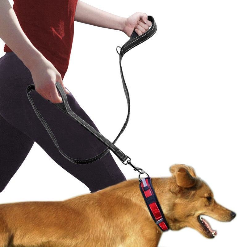 Hundkoppel med Dubbel Handtag