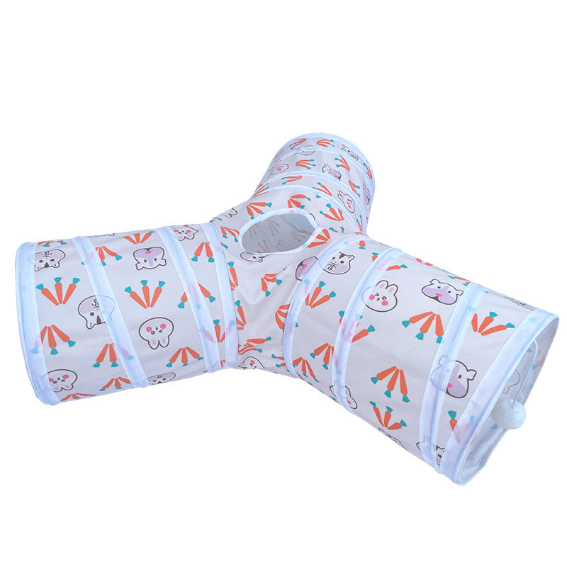 Kanin- & Kattlektunnel – Vikbar Suede T-Kanal