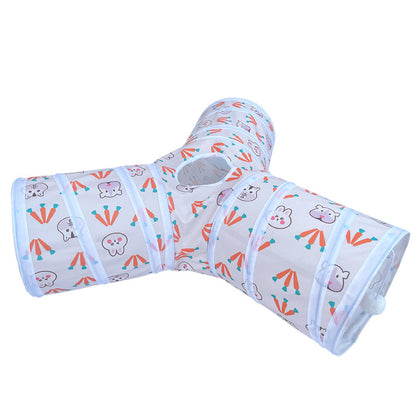 Kanin- & Kattlektunnel – Vikbar Suede T-Kanal