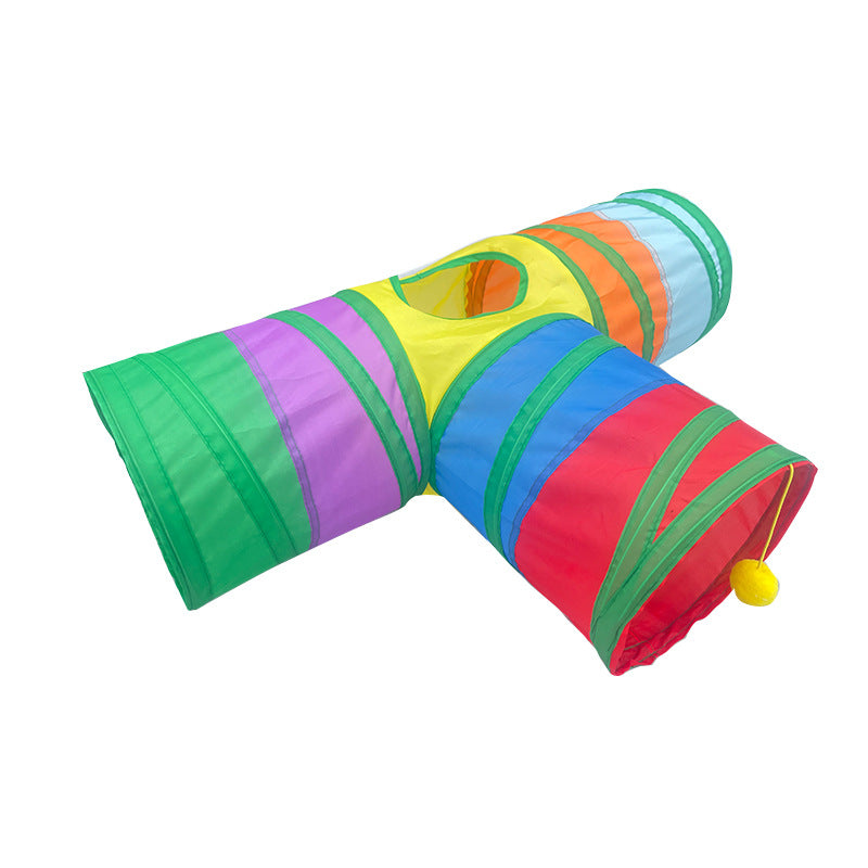 Kanin- & Kattlektunnel – Vikbar Suede T-Kanal